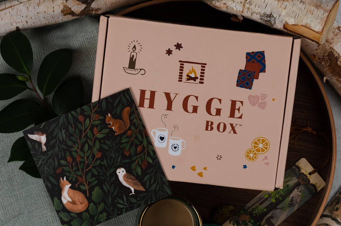 Hygge Box with Printed Card of Woodland Animals