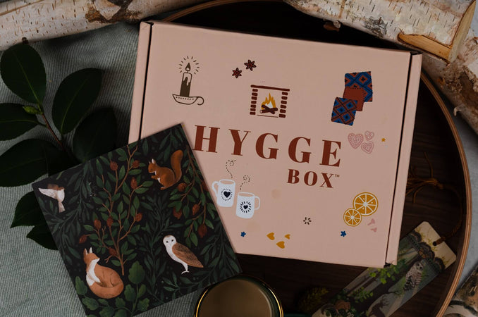 Hygge Box with Printed Card of Woodland Animals
