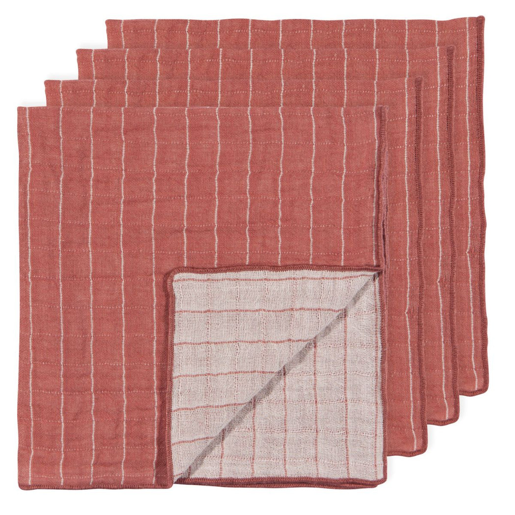 Double Weave Napkin Set - Cinnamon