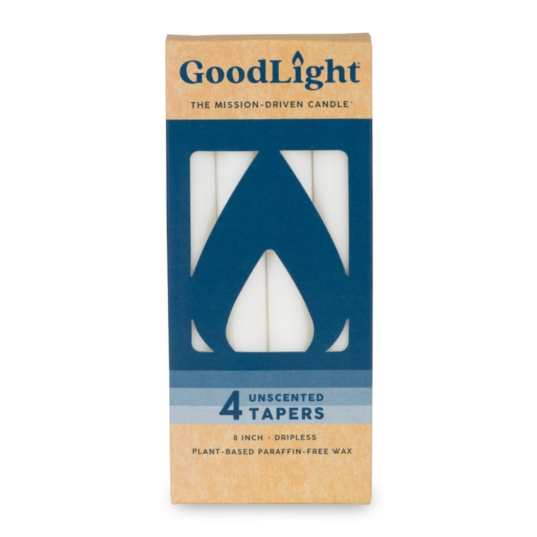8" Unscented Taper Candles