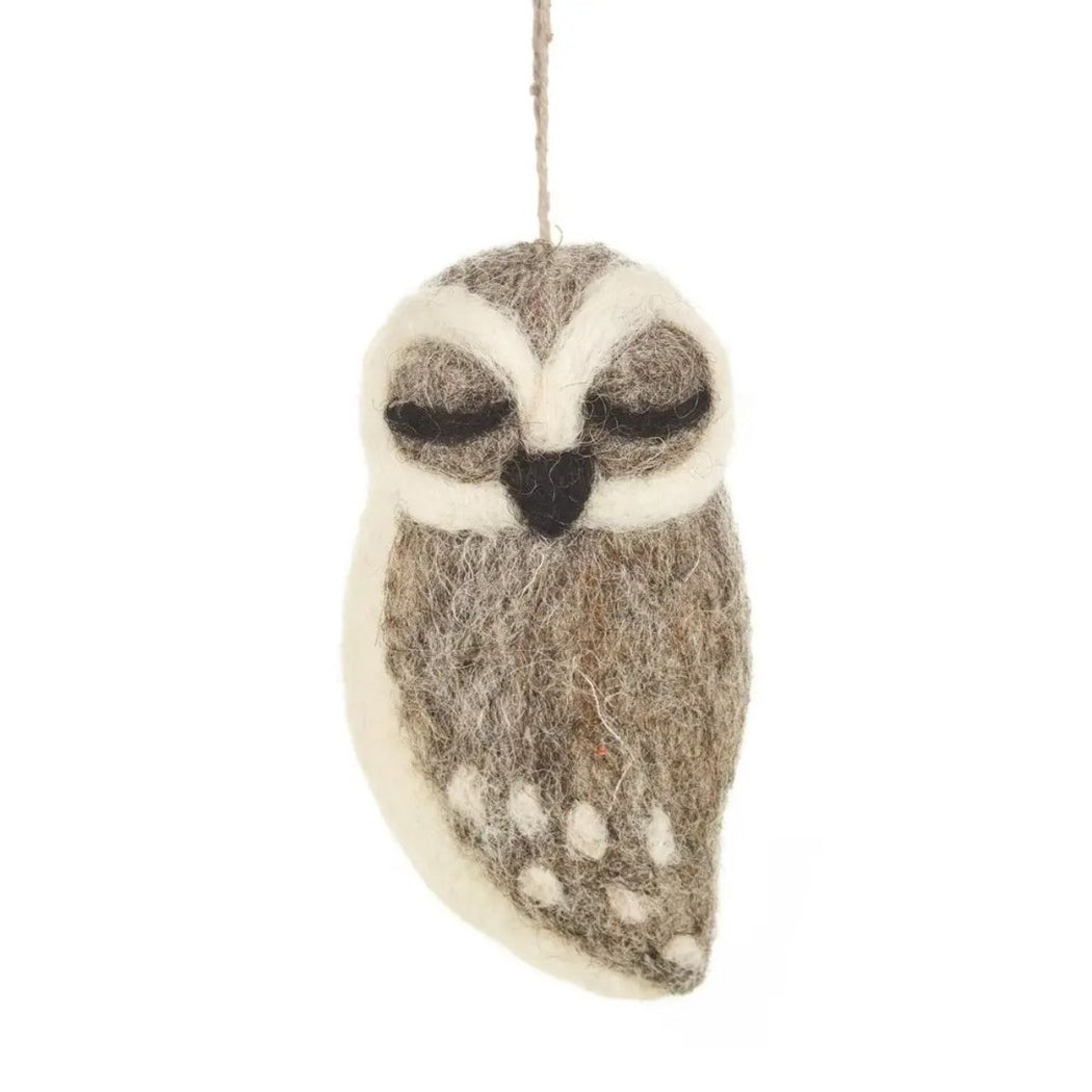 Grey Owl Hanging Decor