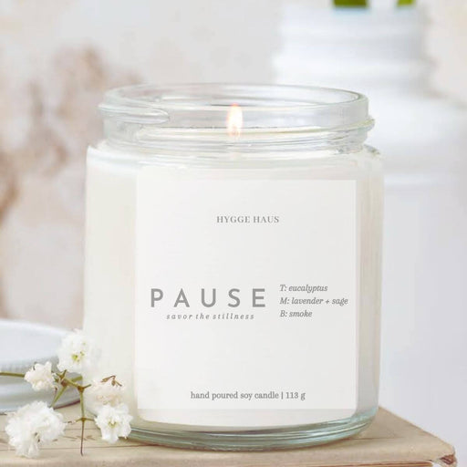 HH Pause Smoky Lavender Soy Candle 4oz Shop Hygge Box