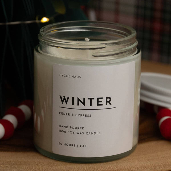 Hygge Haus Winter Soy Candle Glass Jar 4oz