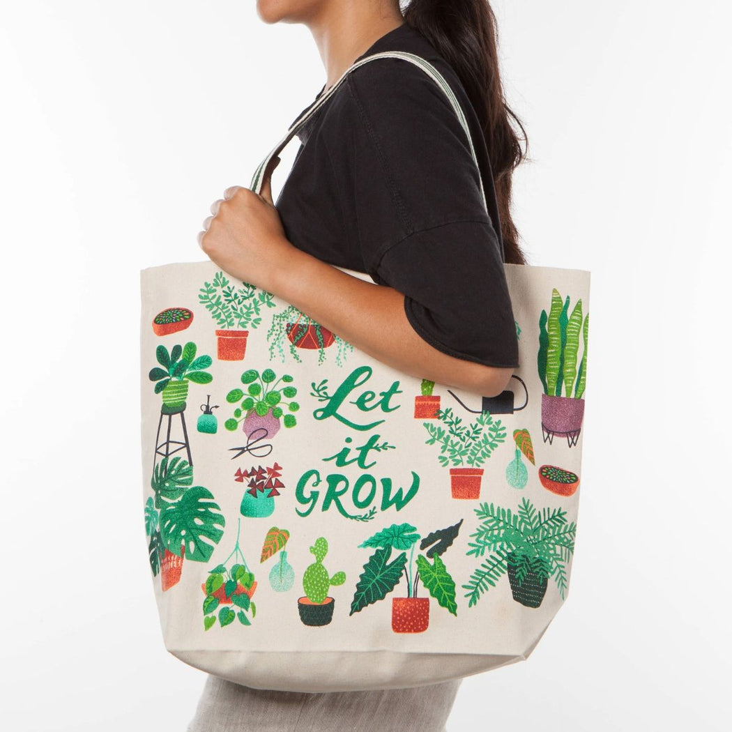 Let It Grow Oversize Cotton Tote Bag | Danica Studio