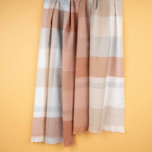Nine West Plaid Blanket Wrap Neutral