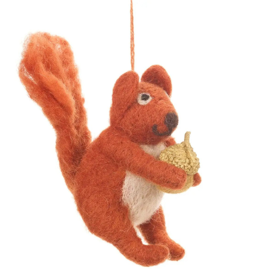 Acorn Thief Felt Squirrel