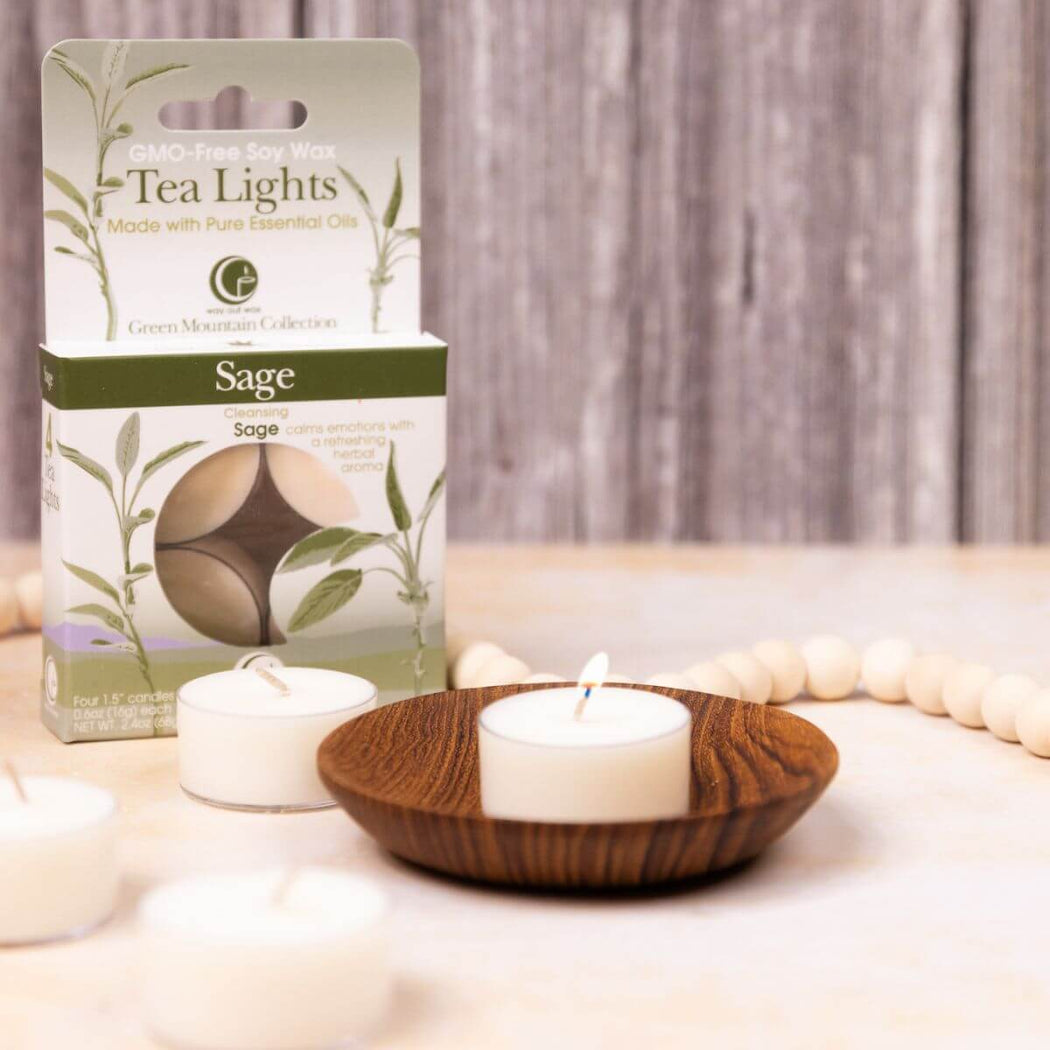 Sage Tealight Candle 4 pk | Shop Hygge Box