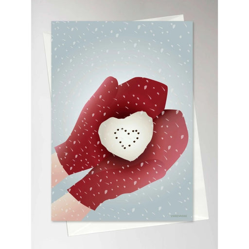 Hygge Snow Heart Greeting Card | Made in Denmark