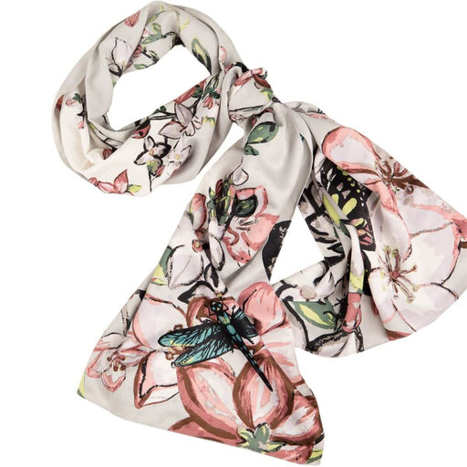 Vince Camuto Spring Blossoms Scarf Dragonflies 18x72 | Shop Hygge Box