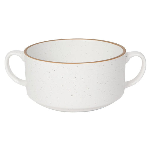 White Stoneware Soup Bowl with handles | Shop Hygge Box