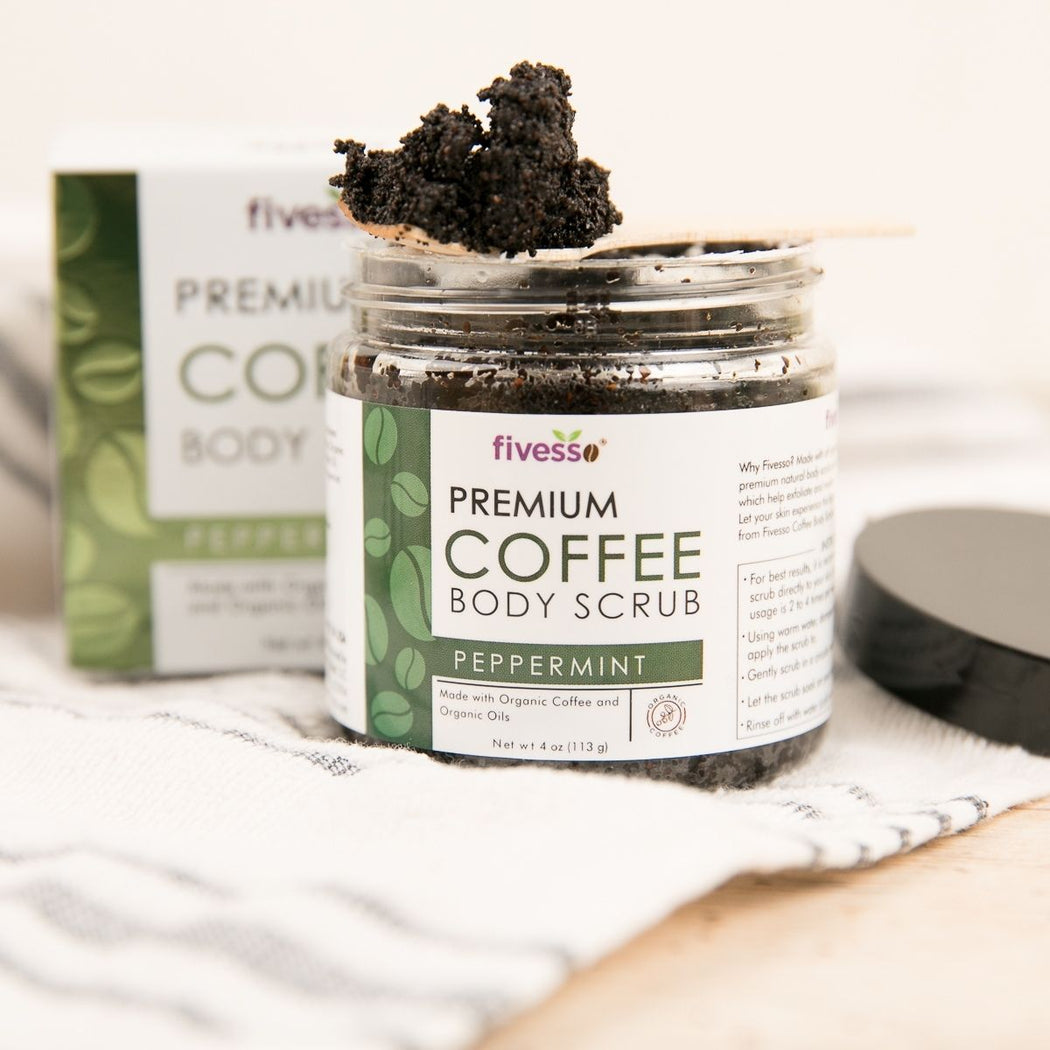 Fivesso Peppermint Coffee Body Scrub