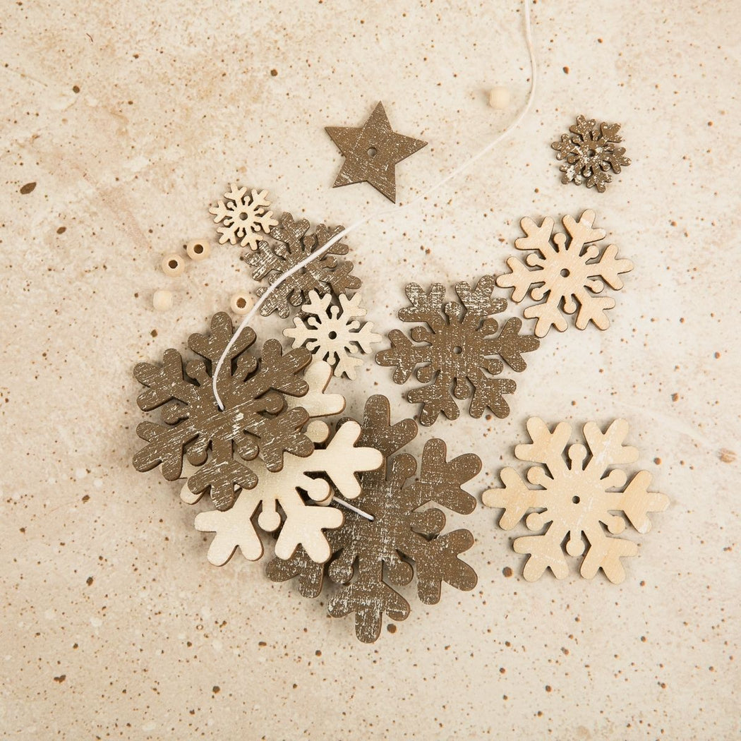 DIY Snowflake Tree Ornament Wood