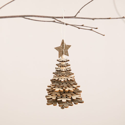 Hygge Box DIY Snowflake Tree Ornament Rustic