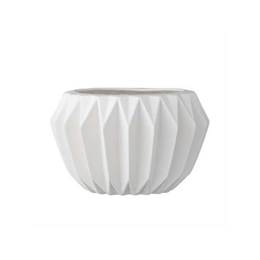 Ceramic Fluted Flower Pot