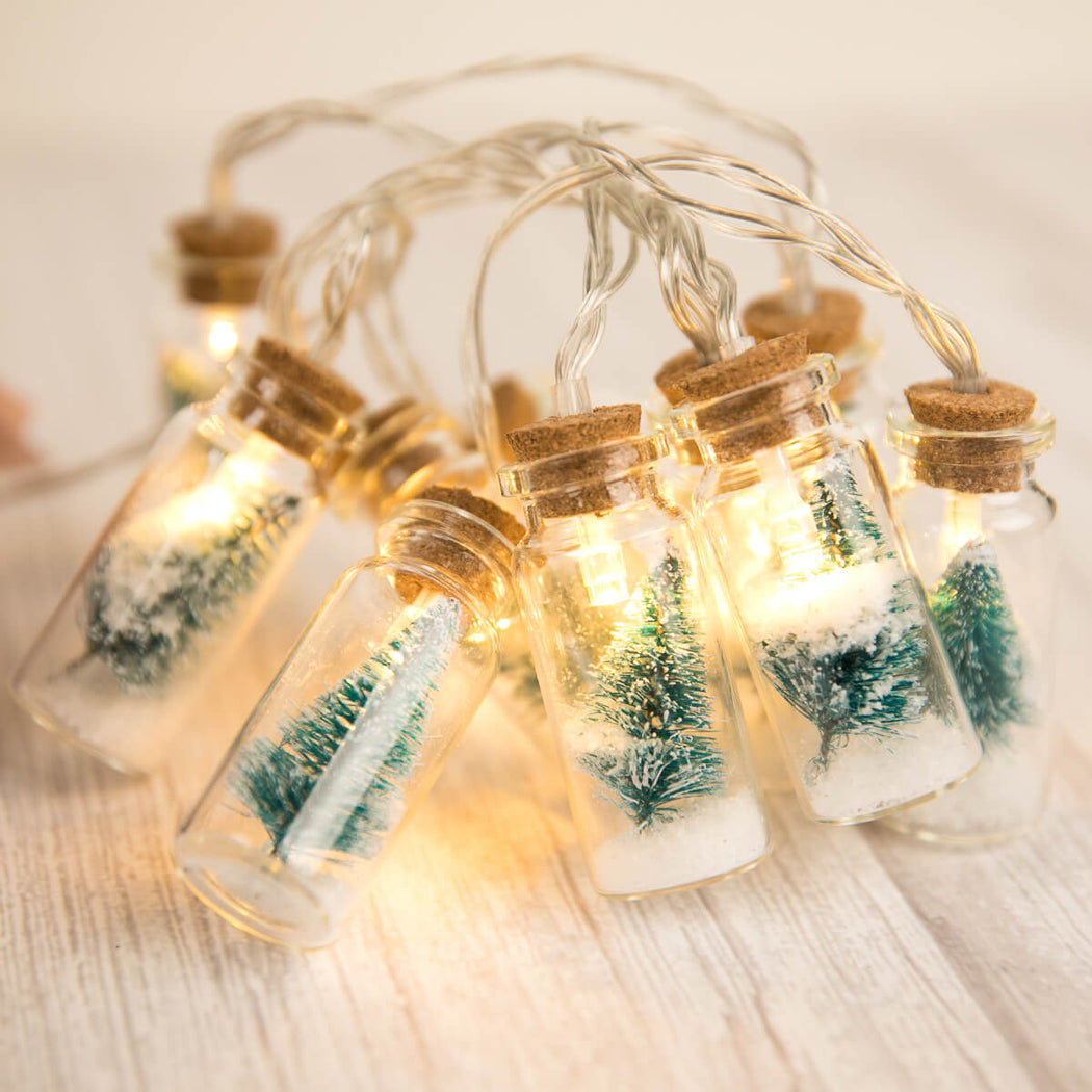 Hygge Haus Christmas Tree in Glass Jar LED String Lights