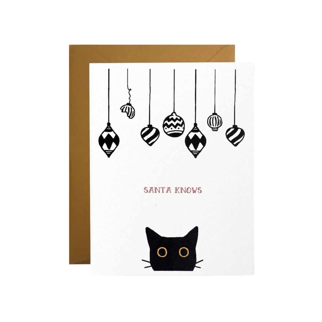Santa Knows Hygge Christmas Card | Printed on 100% recycled paper