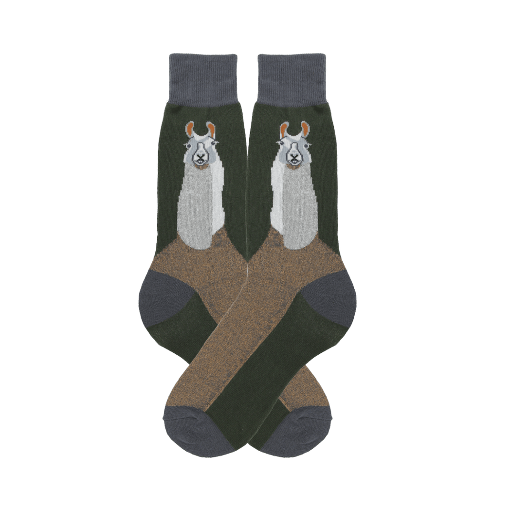 Men's Llama Socks Olive 