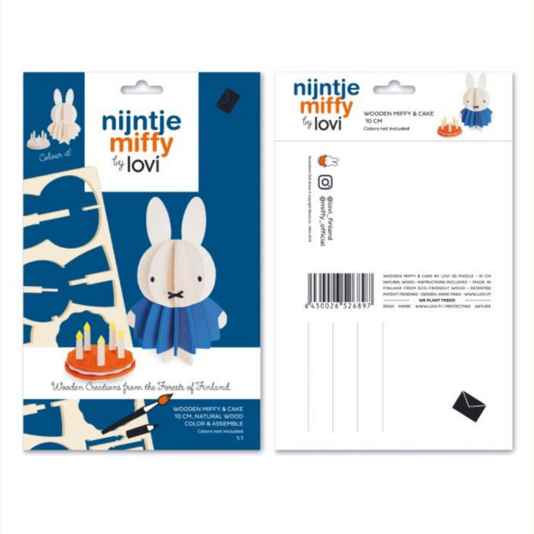 Miffy & Cake 10cm Paint It Yourself, Hygge, Made in Finland