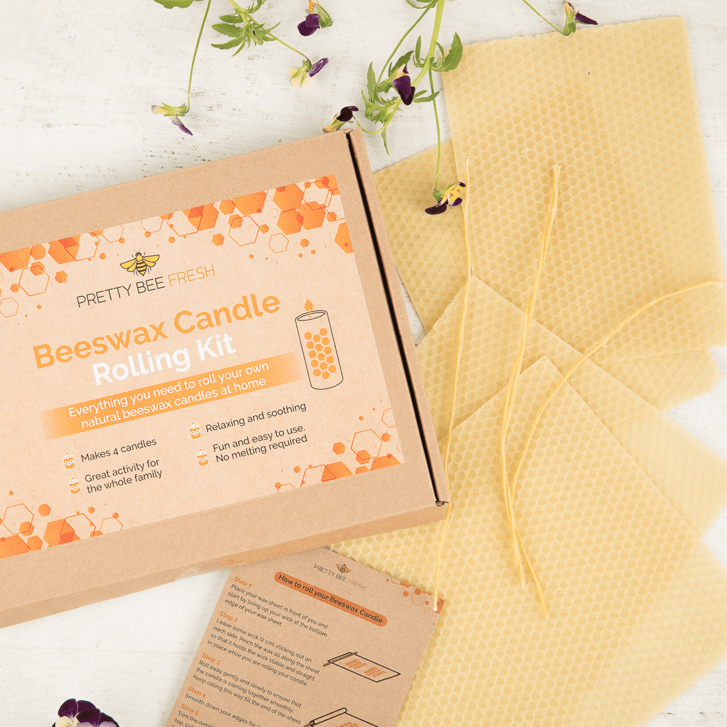 Pretty Bee Fresh Beeswax Candle Rolling Kit