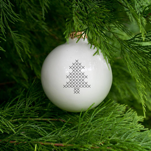 Christmas tree made of crosses ornament bone china