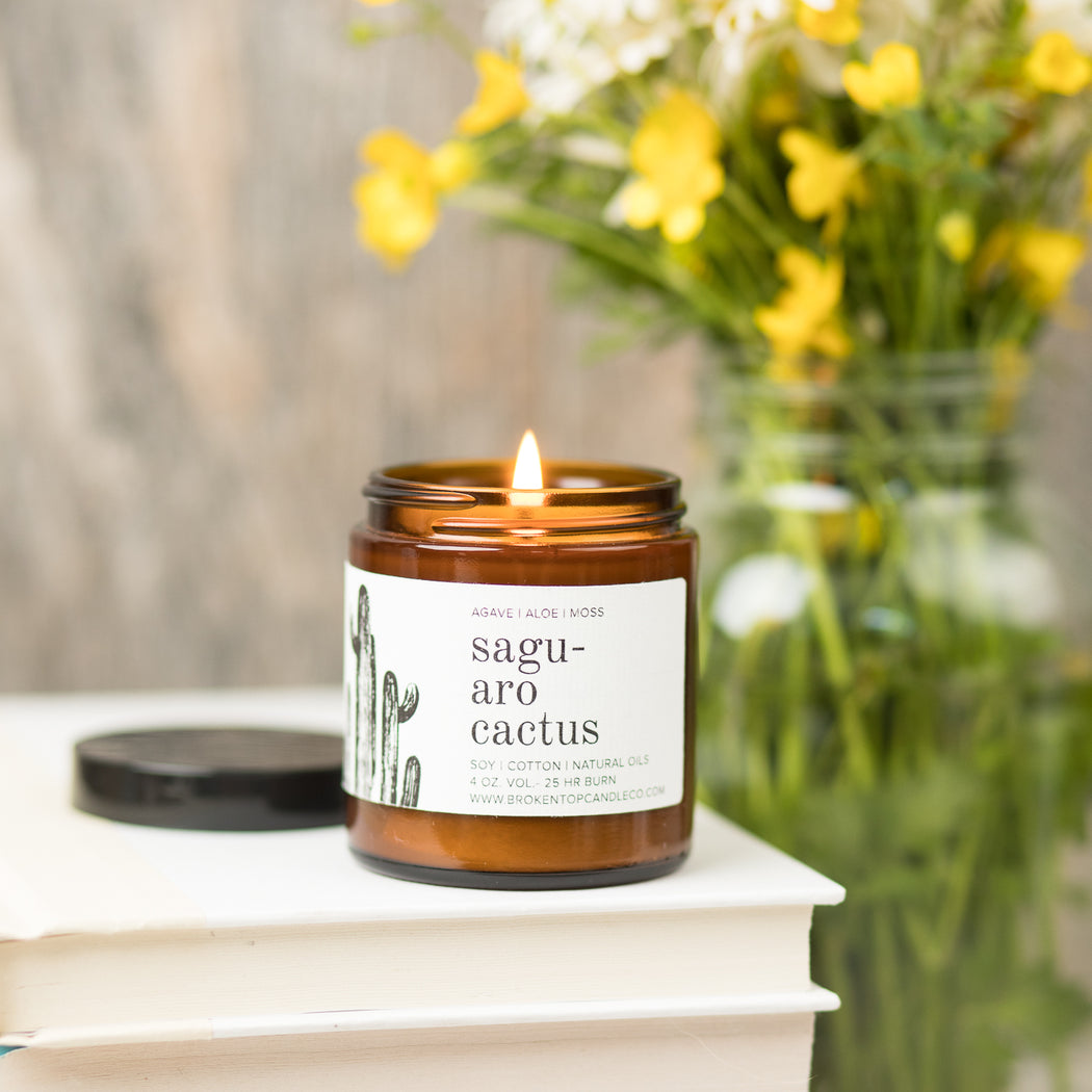 Soy Candle in Amber Glass Jar  Handcrafted in the US — Hygge Box